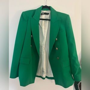 Green Zara Blazer